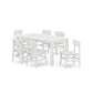 POLYWOOD Modern Studio Urban Chair 7-Piece Parsons Table Dining Set FREE SHIPPING