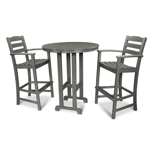 POLYWOOD         La Casa Café 3-Piece Round Farmhouse Bar Set        FREE SHIPPING