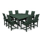 POLYWOOD Modern Adirondack 9-Piece Farmhouse Trestle Dining Set FREE SHIPPING