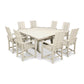 POLYWOOD Modern Adirondack 9-Piece Farmhouse Trestle Dining Set FREE SHIPPING