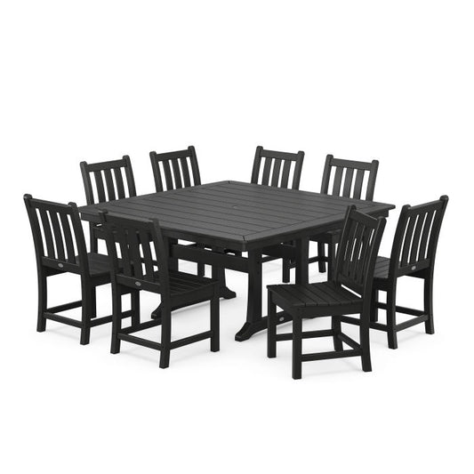 Polywood - Traditional Garden 9-Piece Nautical Trestle Dining Set - FREE SHIPPING