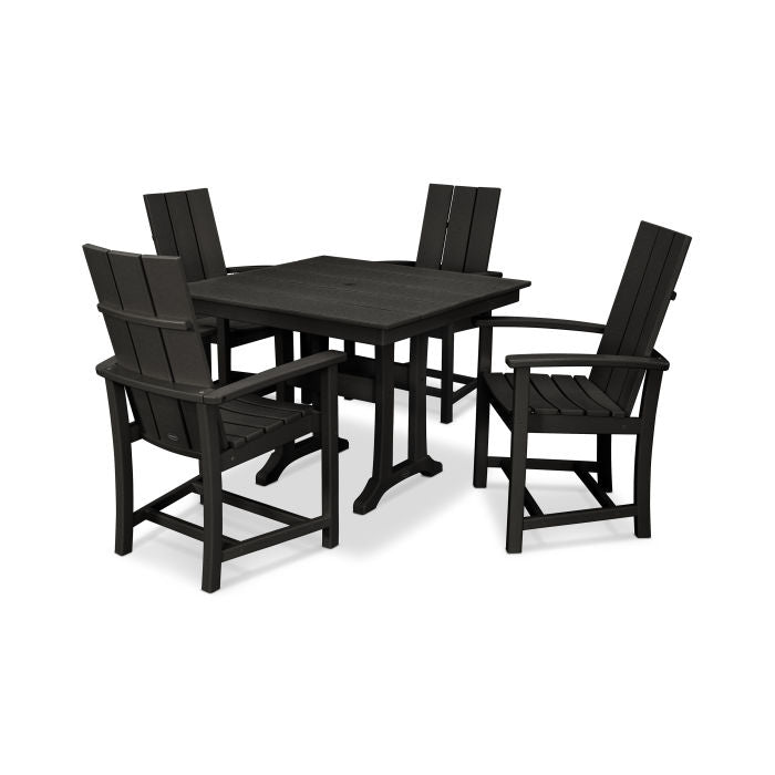 POLYWOOD Modern Adirondack 5-Piece Farmhouse Trestle Dining Set FREE SHIPPING