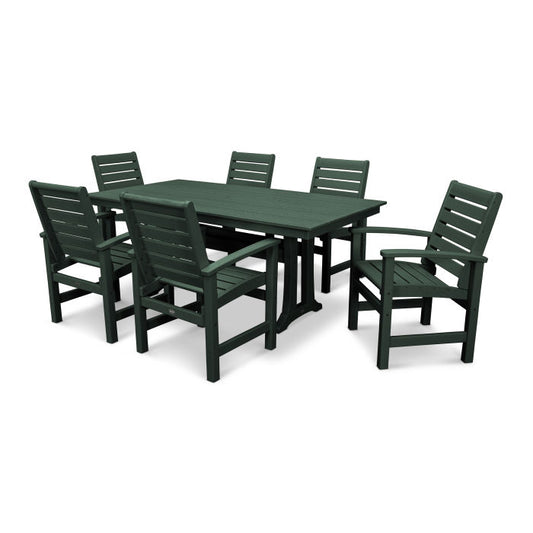 POLYWOOD - Signature 7-Piece Farmhouse Dining Set with Trestle Legs - FREE SHIPPING