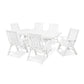 POLYWOOD Vineyard Folding Chair 7-Piece Farmhouse Dining Set with Trestle Legs FREE SHIPPING