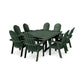 POLYWOOD Vineyard Curve back Adirondack 9-Piece Nautical Trestle Dining Set FREE SHIPPING