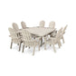 POLYWOOD Vineyard Curve back Adirondack 9-Piece Nautical Trestle Dining Set FREE SHIPPING