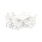 POLYWOOD Vineyard Curve back Adirondack 9-Piece Nautical Trestle Dining Set FREE SHIPPING