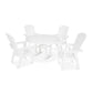 POLYWOOD Nautical Curveback Adirondack 5-Piece Round Dining Set with Trestle Legs FREE SHIPPING