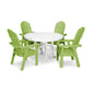 POLYWOOD Vineyard Curve back Adirondack 5-Piece Nautical Trestle Dining Set FREE SHIPPING