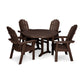 POLYWOOD Vineyard Curve back Adirondack 5-Piece Nautical Trestle Dining Set FREE SHIPPING