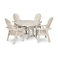 POLYWOOD Vineyard Curve back Adirondack 5-Piece Nautical Trestle Dining Set FREE SHIPPING