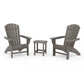 POLYWOOD - Nautical 3-Piece Curveback Adirondack Set                           FREE SHIPPING