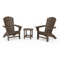 POLYWOOD - Nautical 3-Piece Curveback Adirondack Set                           FREE SHIPPING