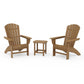 POLYWOOD - Nautical 3-Piece Curveback Adirondack Set                           FREE SHIPPING