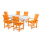 POLYWOOD Quattro 7-Piece Farmhouse Dining Set with Trestle Legs FREE SHIPPING