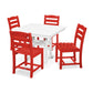 POLYWOOD La Casa Café 5-Piece Farmhouse Trestle Side Chair Dining Set FREE SHIPPING