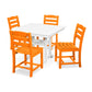 POLYWOOD La Casa Café 5-Piece Farmhouse Trestle Side Chair Dining Set FREE SHIPPING