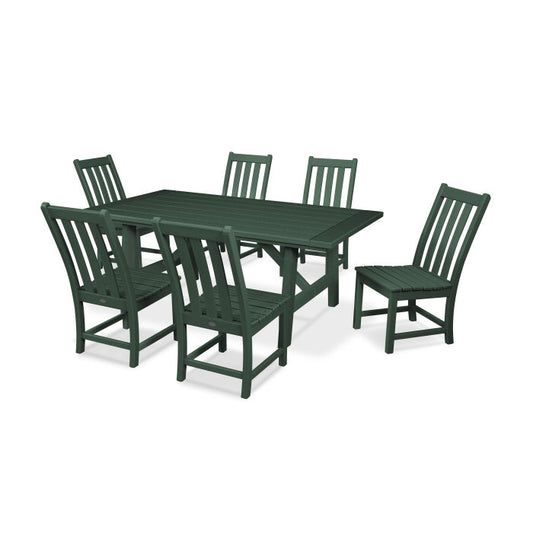 POLYWOOD - Vineyard 7-Piece Rustic Farmhouse Side Chair Dining Set - FREE SHIPPING
