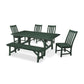 POLYWOOD Vineyard 6-Piece Rustic Farmhouse Side Chair Dining Set with Bench FREE SHIPPING