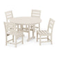 POLYWOOD   Lakeside 5-Piece Round Farmhouse Side Chair Dining Set    FREE SHIPPING