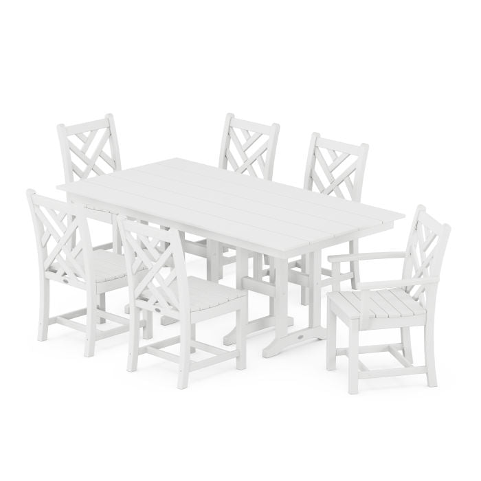 POLYWOOD  Chippendale 7-Piece Farmhouse Dining Set   FREE SHIPPING