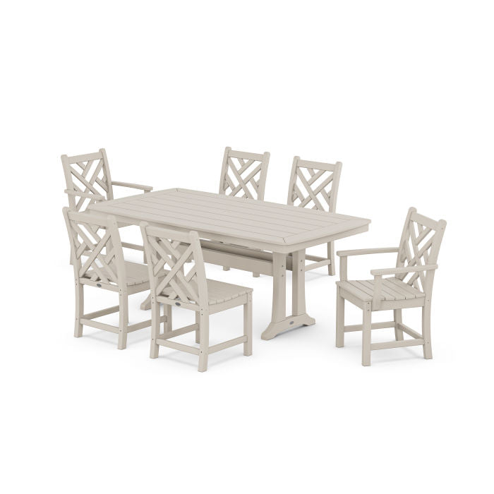 POLYWOOD Chippendale 7-Piece Dining Set with Trestle Legs FREE SHIPPING