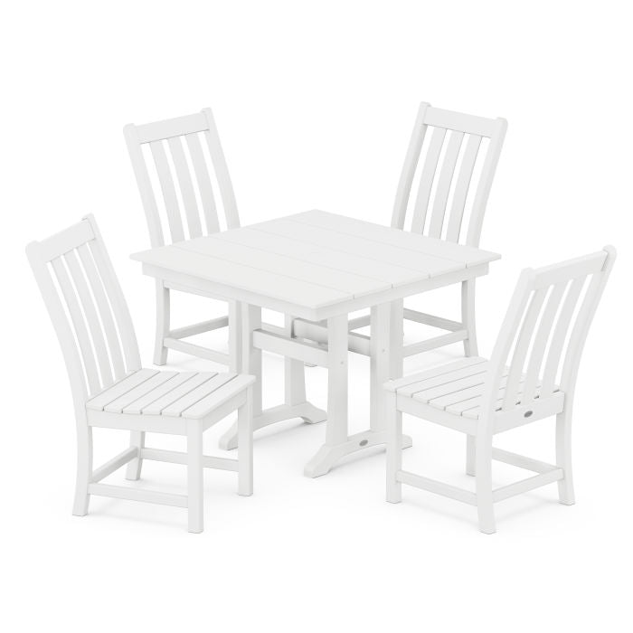 POLYWOOD Vineyard 5-Piece Farmhouse Trestle Side Chair Dining Set FREE SHIPPING