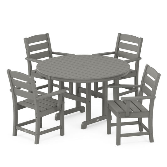 POLYWOOD       Lakeside 5-Piece Round Farmhouse Dining Set    FREE SHIPPING