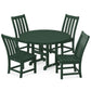 POLYWOOD Vineyard 5-Piece Round Farmhouse Side Chair Dining Set FREE SHIPPING