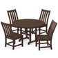 POLYWOOD Vineyard 5-Piece Round Farmhouse Side Chair Dining Set FREE SHIPPING