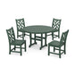 POLYWOOD Chippendale 5-Piece Round Farmhouse Side Chair Dining Set FREE SHIPPING