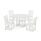 POLYWOOD Chippendale 5-Piece Round Farmhouse Side Chair Dining Set FREE SHIPPING