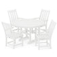 POLYWOOD           Vineyard 5-Piece Round Farmhouse Dining Set    FREE SHIPPING