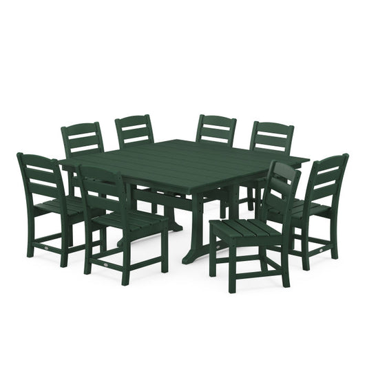 POLYWOOD - Lakeside 9-Piece Farmhouse Trestle Dining Set - FREE SHIPPING