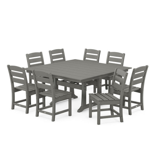 Polywood - Lakeside 9-Piece Farmhouse Trestle Dining Set - FREE SHIPPING