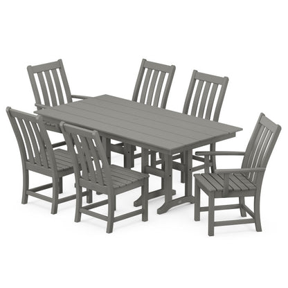 POLYWOOD Vineyard 7-Piece Farmhouse Dining Set FREE SHIPPING