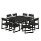 POLYWOOD EDGE 9-Piece Farmhouse Trestle Dining Set FREE SHIPPING
