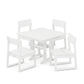 POLYWOOD EDGE 5-Piece Farmhouse Trestle Side Chair Dining Set FREE SHIPPING