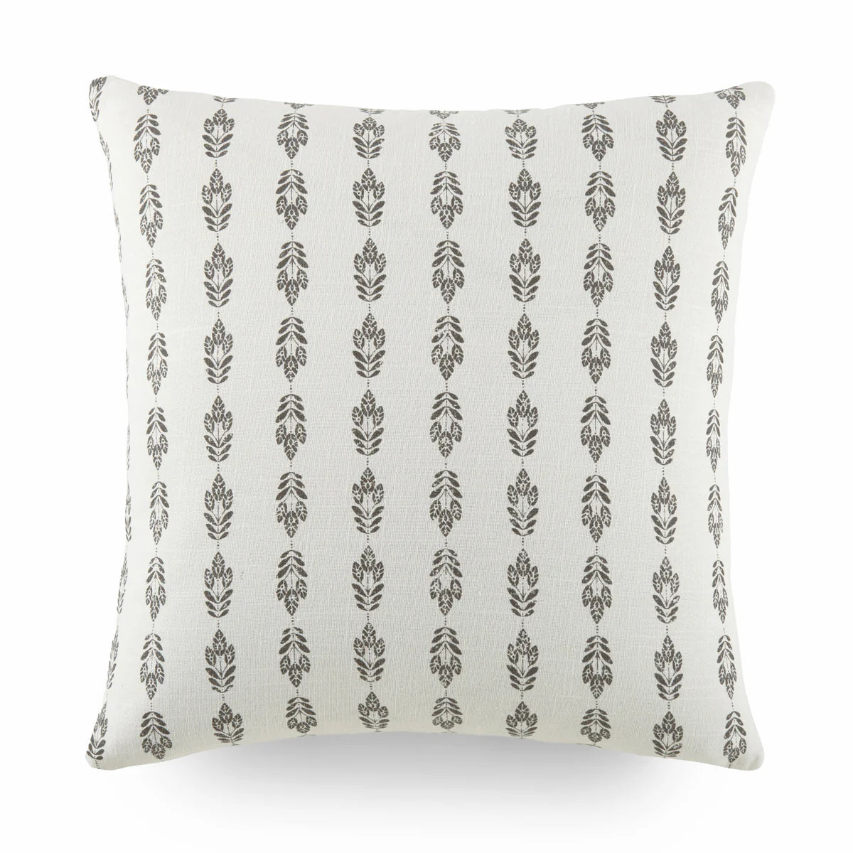 Folk Leaves Elegant Cotton Decor Throw Pillow Cover