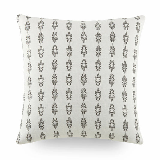 Folk Leaves Elegant Cotton Decor Throw Pillow Cover
