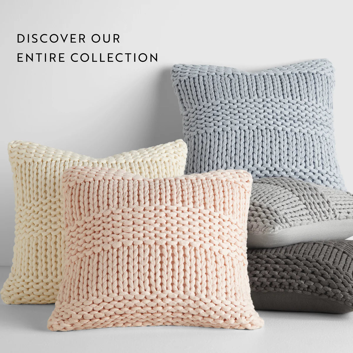 Cozy Chunky Knit Acrylic Decor Throw Pillow Cover