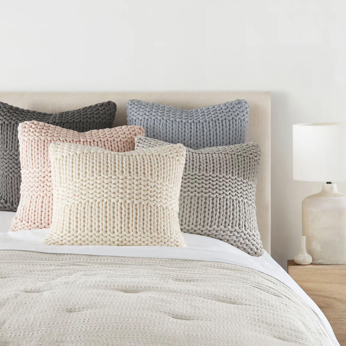 Cozy Chunky Knit Acrylic Decor Throw Pillow Cover