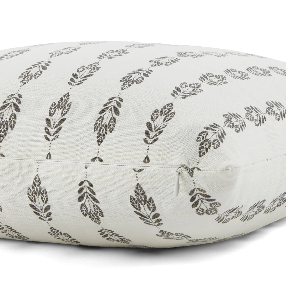 Folk Leaves Elegant Cotton Decor Throw Pillow Cover