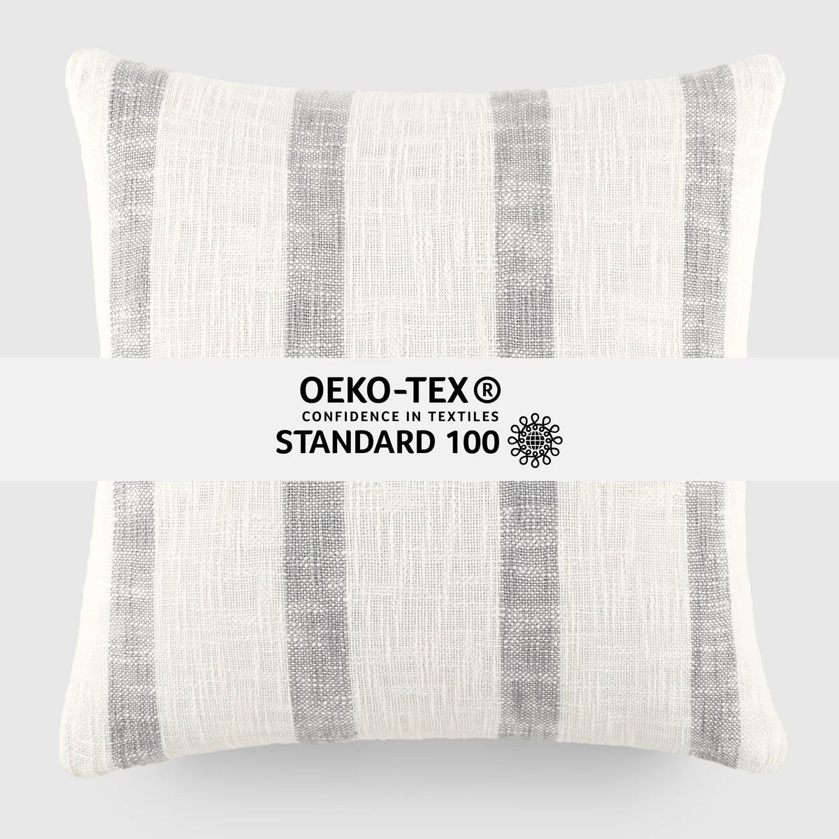 Awning Stripe Yarn-Dyed Cotton Decor Throw Pillow Cover