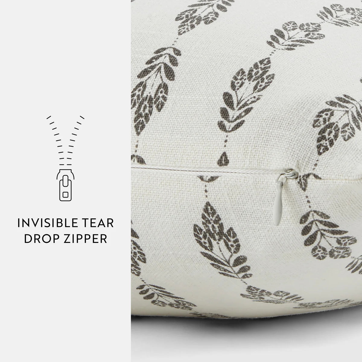 Folk Leaves Elegant Cotton Decor Throw Pillow Cover