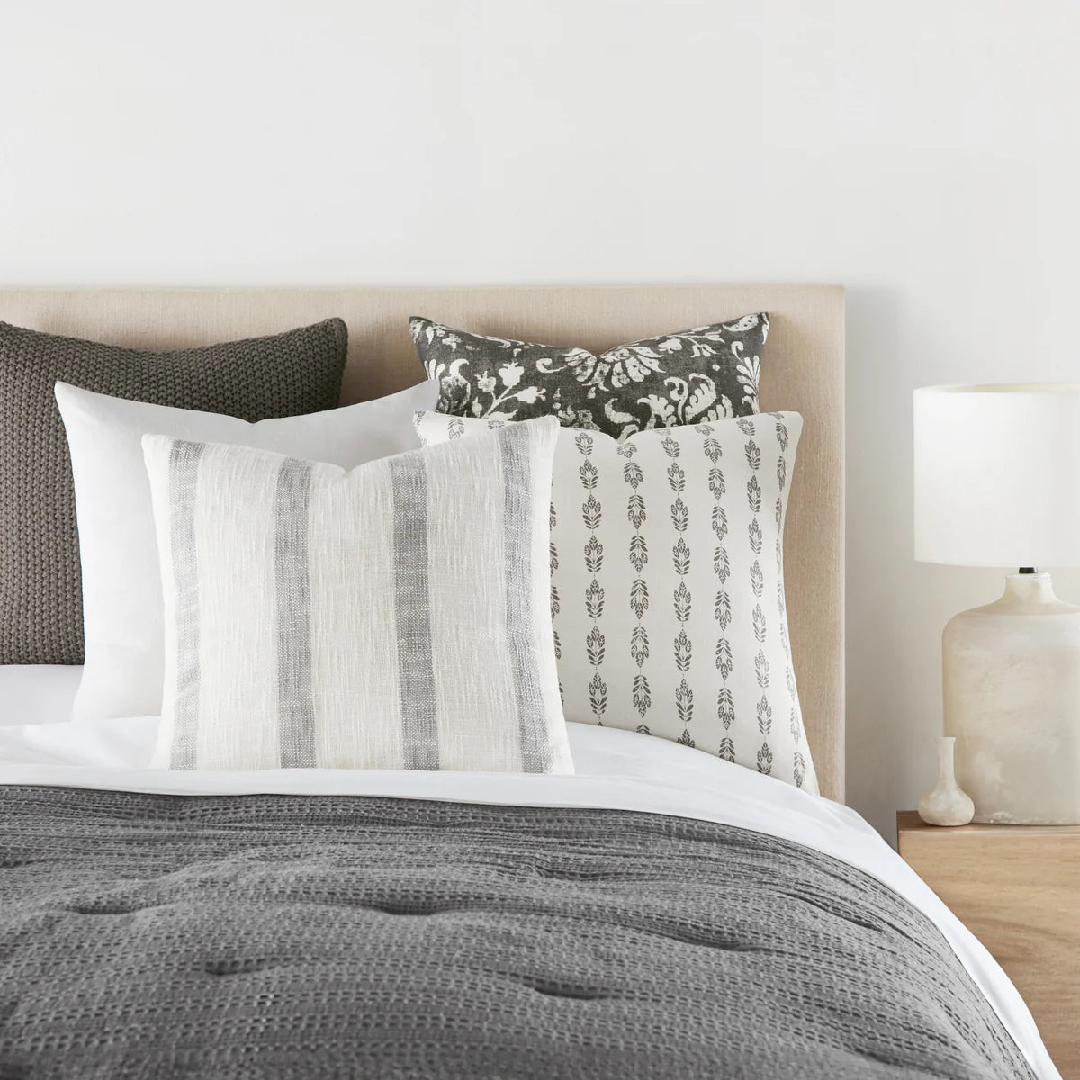Awning Stripe Yarn-Dyed Cotton Decor Throw Pillow Cover