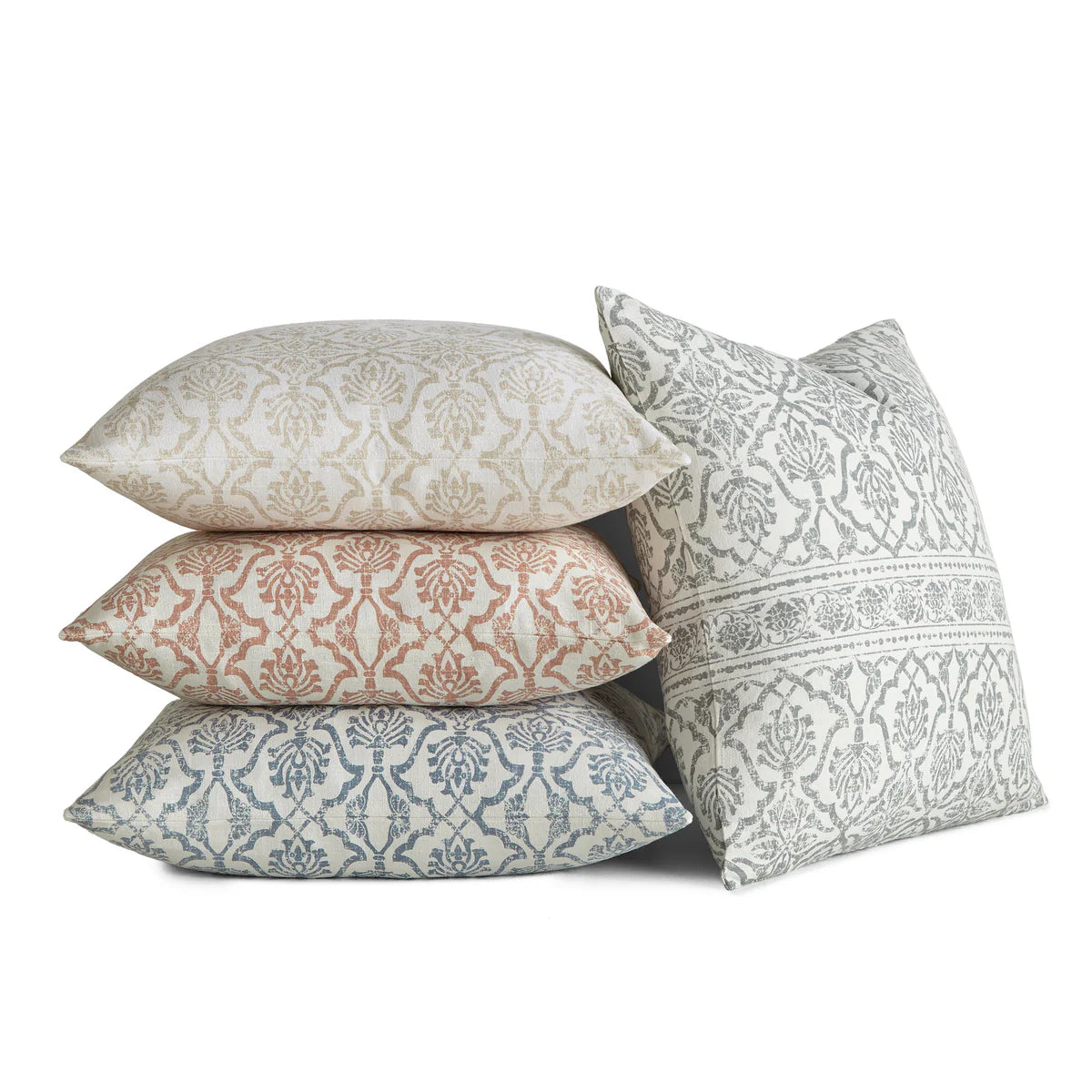 Antique Floral Elegant Cotton Decor Throw Pillow Cover