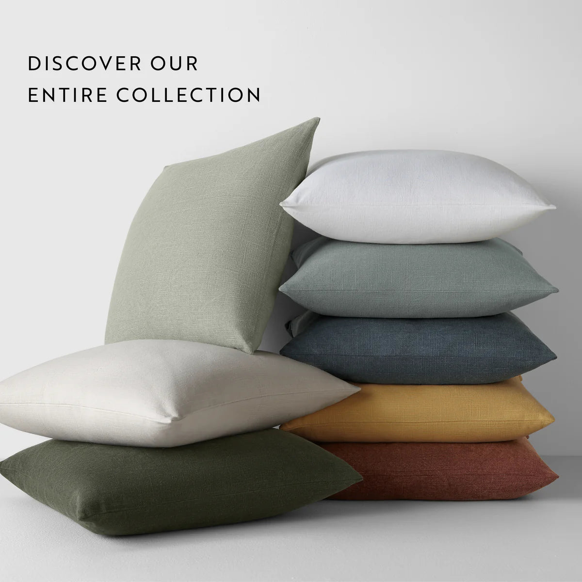Stone Washed & Distressed Cotton Decor Throw Pillow Cover