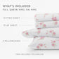 Rose Bunch 4-Piece 100% Cotton Flannel Sheet Set