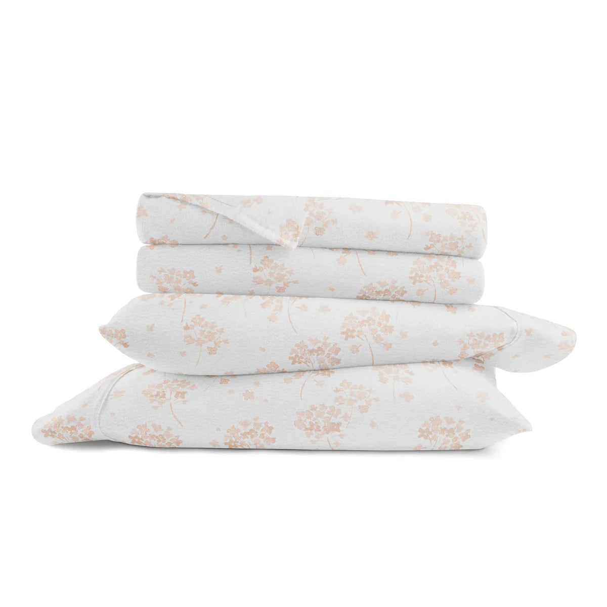 Flower Bunch 4-Piece 100% Cotton Flannel Sheet Set